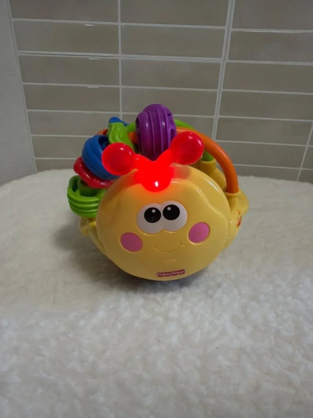 Fisher‑Price Go Baby Go Gigglin’ Bee Ball Lights Sounds Wobble Toy Works Great